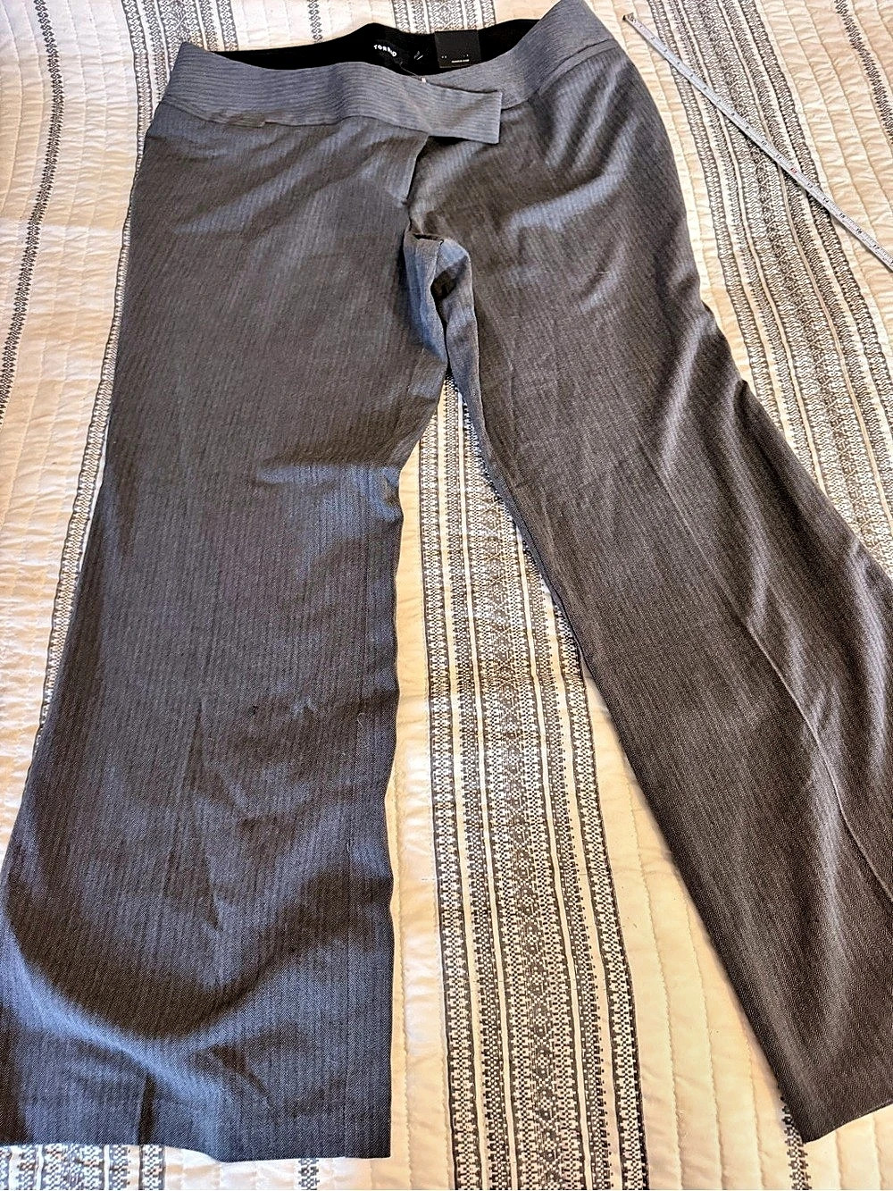 NWT Torrid Studio Millennium Stretch wide Leg Pant Gray pin stripped Size 20